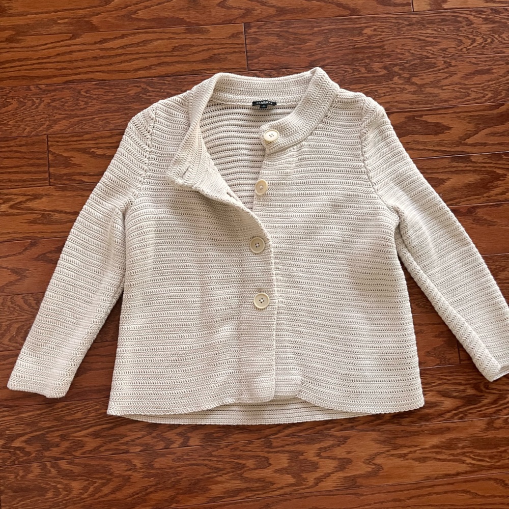 Talbots Cream Knit Women's Cardigan